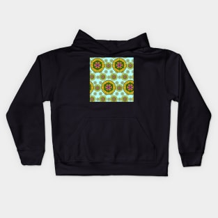 Sunflower and Cherry Blossom Mandala Print Kids Hoodie